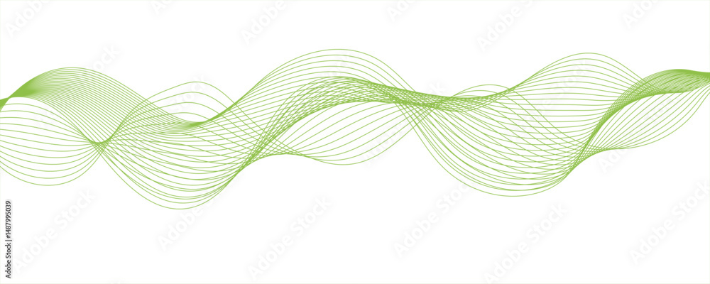 Poster abstract background gradient blue, green and wave line on white backdrop. vector abstract colorful f