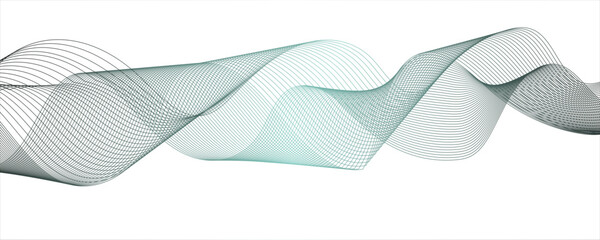 Abstract gradient grey wavy flowing dynamic smooth curve lines background. Grey wave swirl, frequency sound wave, twisted curve lines with blend effect.Hand drawn doodle line design for cover,poster,