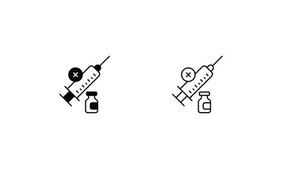 Substance Abuse icons set Line and Glyph black vector icon stock illustration