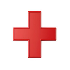 Obraz premium Red plus sign isolated on a black background