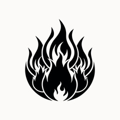 Flame Abstract Silhouette Illustration