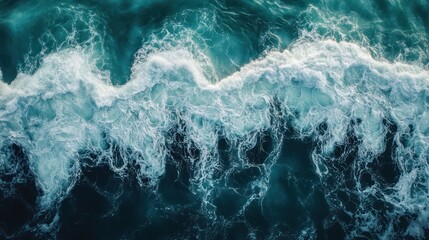 An Impressive Aerial View Capturing the Magnificent Majesty of Ocean Waves