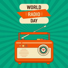 Vector illustration of World Radio Day