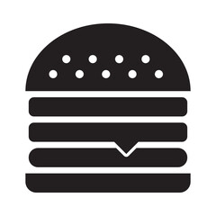 burger illustration silhouettes in white background