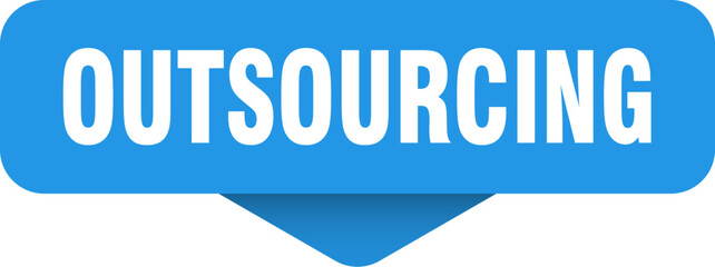 outsourcing sticker. outsourcing sign on transparent background