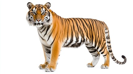 Fototapeta premium Siberian tiger standing proudly