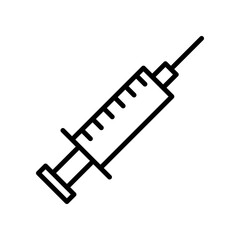 Vector Illustration Displaying a Minimalistic Medical Syringe