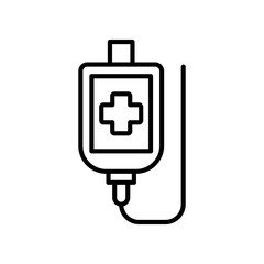 Minimalist Medical Infusion Bag Icon for Healthcare and Medical Concepts