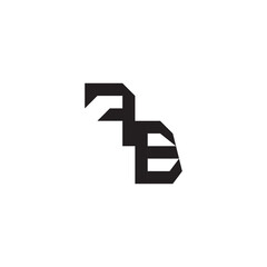 Obraz premium Initial monogram sport FB design modern futuristic logo alphabet esport gaming Alphabet
