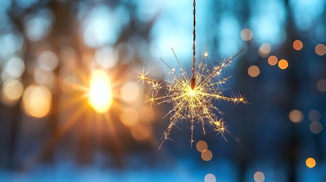 Sparkler Festive Glowing Outdoors Celebration