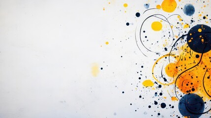 Vibrant Abstract Painting Featuring Bold Yellow and Black Strokes Creating a Dynamic and Energetic Composition Evoking Emotion and Creative Expression