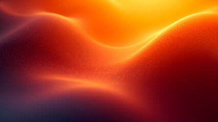 Abstract glowing waves in warm orange and yellow tones create a smooth, dreamy, and atmospheric landscape.