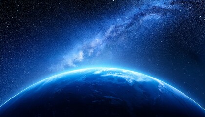 Fototapeta premium blue planet in space