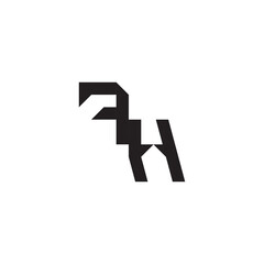 Initial monogram sport FH  design modern futuristic logo alphabet esport gaming Alphabet