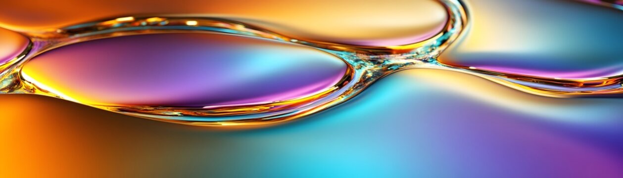 Vibrant fluidic shapes in shifting hues.