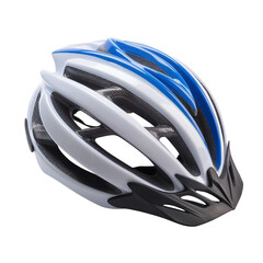 Fototapeta premium Photo of a bicycle helmet, isolated on white
