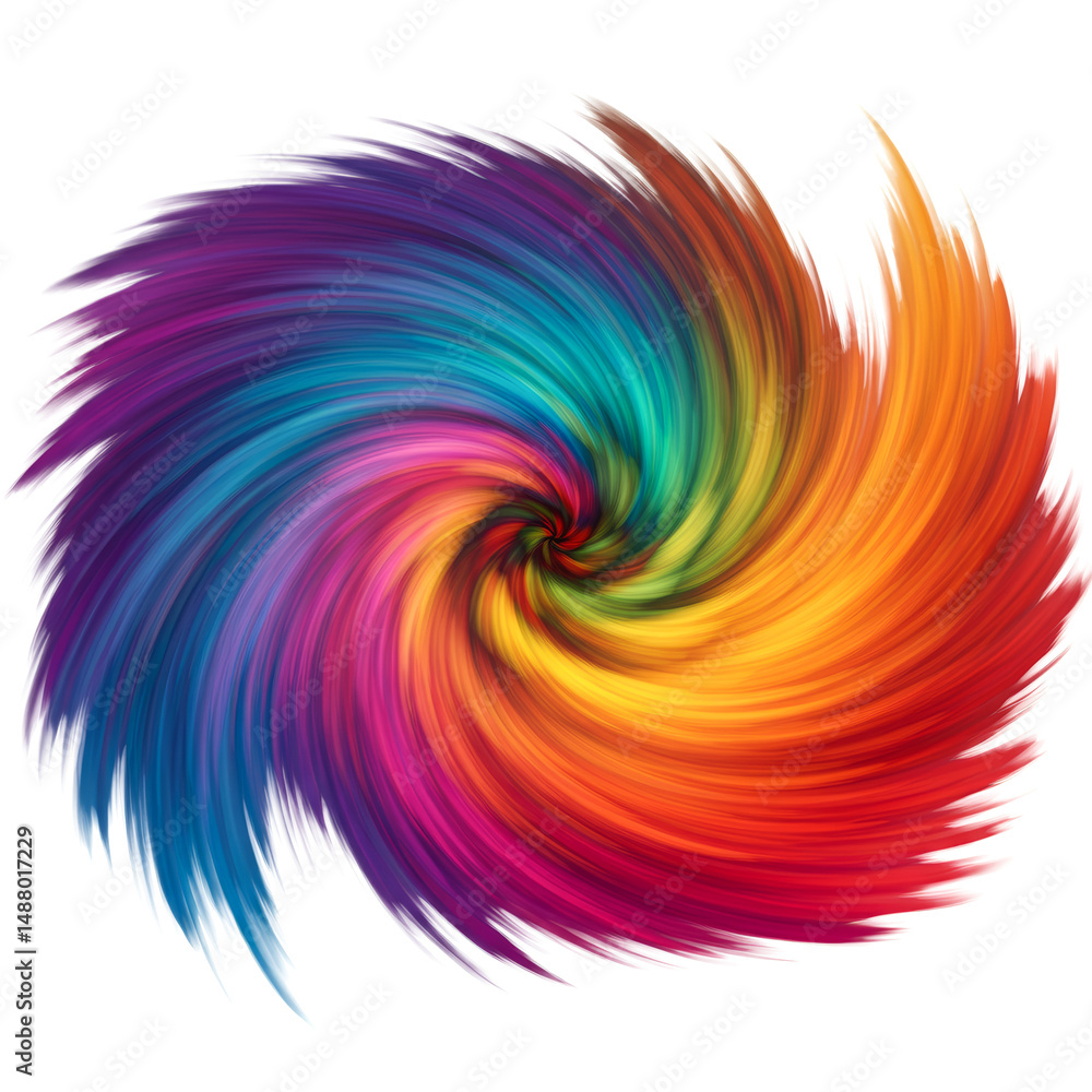 Aufkleber a mesmerizing swirl of rainbow colors creates a dynamic and visually stunning abstract design on a p