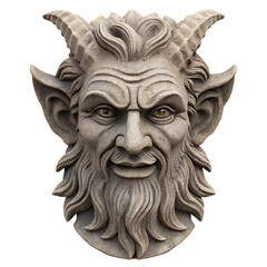 Obraz premium Intricate Goat Head Sculpture Artwork
