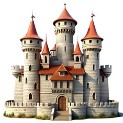 Fototapeta premium Medieval Castle: Stone, Towers, Image