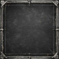 Fototapeta premium Vintage ornate frame on dark textured background, perfect for showcasing artwork or photographs in classic style