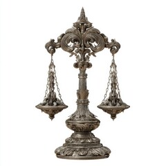Ornate Antique Scale with Intricate Design and Decorative Patterns for Justice and Balance Conceptual Imagery