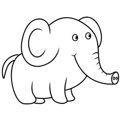 Obraz premium elephant vector icon