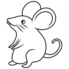 cartoon mouse vector icon illustration