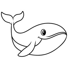 Obraz premium whale animal vector icon