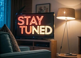 Stay Tuned Banner – Futuristic Teaser Design with Bold Modern Typography	
