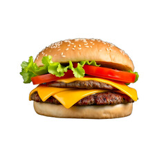 Juicy Cheeseburger with Fresh Toppings  