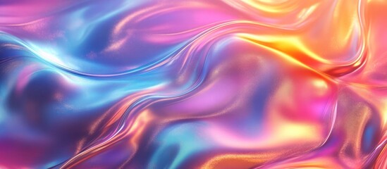 Obraz premium Abstract Fabric Flowing with Colorful Light