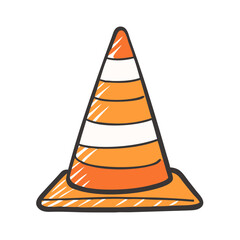 traffic cone icon, traffic cone vector illustration-simple illustration of traffic cone, perfect for traffic cone logos and icons