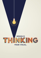 Design concept in modern typography. Famous quote in geometric style. Design quote for banner, magazine, wall graphics and typography poster.
