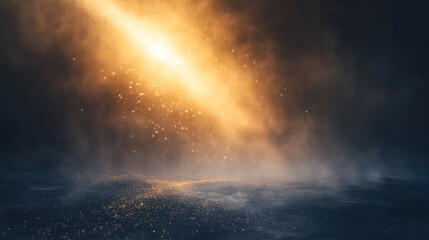 Golden Hour Celestial Lightscape: A Mystical Night Scene