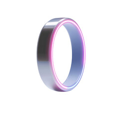Futuristic Smart Ring with Neon Glow - Technology Accessory