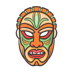 tribal mask icon, tribal mask vector illustration-simple illustration of tribal mask, perfect for tribal mask logos and icons