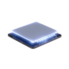 Futuristic Technology Chip with Glowing Light