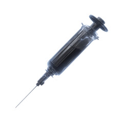 X-Ray of a Syringe Filled with Dark Liquid