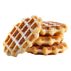 Delicious waffles cut out isolated on transparent or white background. A high resolution PNG image of Delicious waffles cut out.