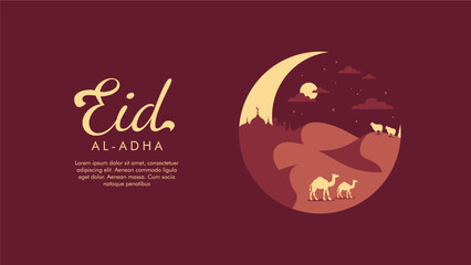 vector eid al adha poster template