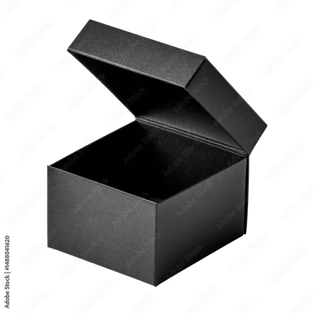 Aufkleber open empty black box cut out isolated on transparent or white background. a high resolution png imag