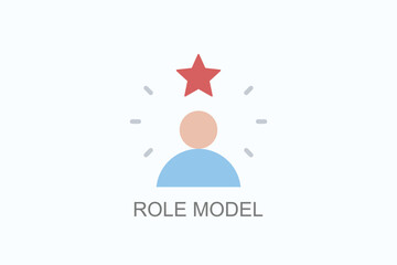 Role Model Icon Or Logo Isolated Vector Illustration