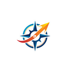 airplane compass icon vector illustration