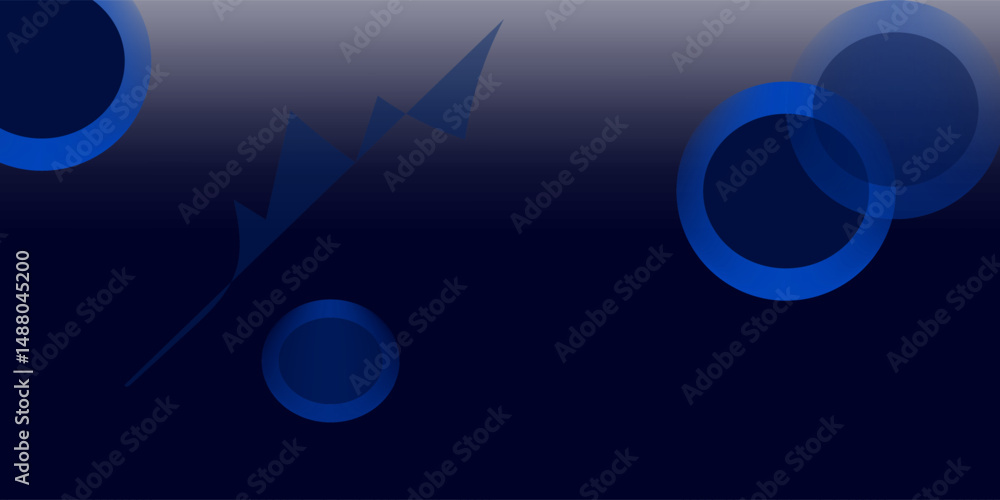 Poster printminimal geometric background. blue elements with fluid gradient. cool background design for pos