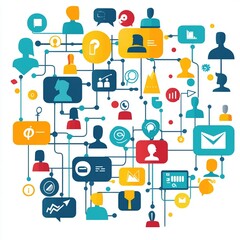 Global Network Connection Abstract Colorful Business Illustration Graphic Design flat info data     