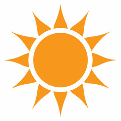 Sun icon on white background
