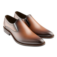 Elegant Brown Leather Slip On Shoes Mens Fashion Footwear