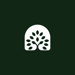 Abstract tree logo design vector template