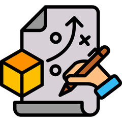 Planning lineal color icon