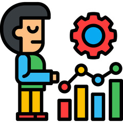 Self Improvement lineal color icon